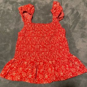 Madewell Tank LUCIE SMOCKED PEPLUM TOP IN PIAZZA FLORAL